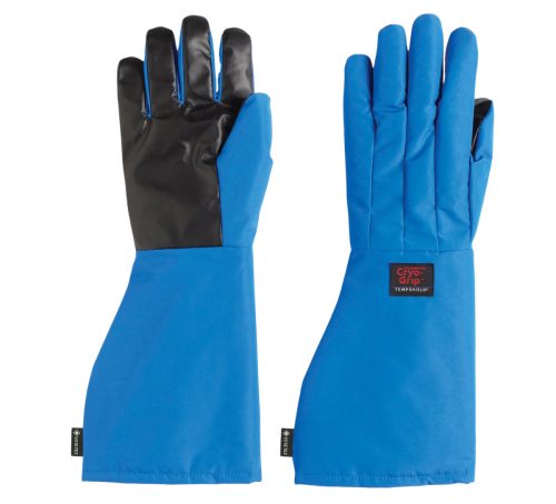 TEMPSHIELD Cryo-Grip® vízálló kriogén védőkesztyű, 8-as (S) méret, 435-495 mm hosszú (könyök), kék