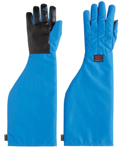TEMPSHIELD Cryo-Grip® vízálló kriogén védőkesztyű, 8-as (S) méret, 620-695 mm hosszú (váll), kék