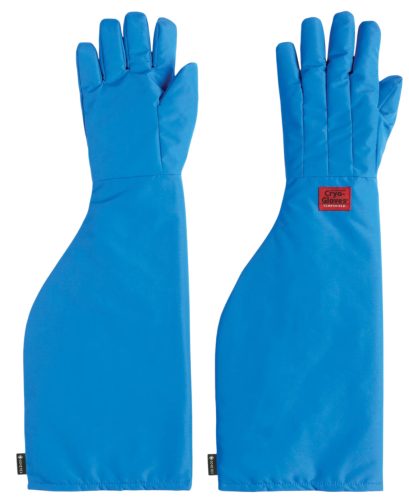 TEMPSHIELD Cryo-Gloves® vízálló kriogén védőkesztyű, 8-as (S) méret, 620-695 mm hosszú (váll), kék